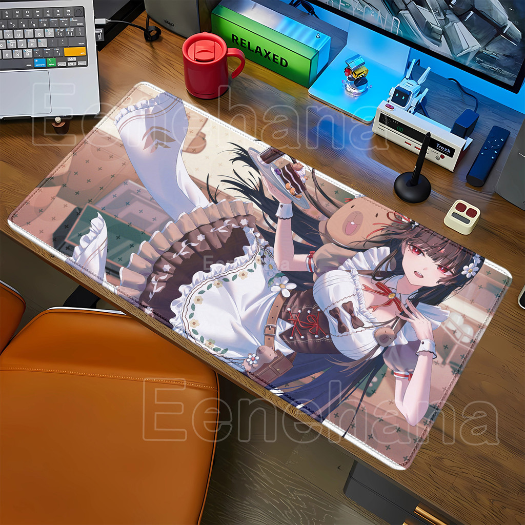 PC Gaming Chisa Wuthering Waves Mouse Pad Acessórios De Escritório Tapete De Mesa Antiderrapante Borracha HD Impressão O