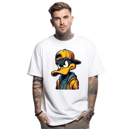 Camiseta Anime Masculina PATO COM CHAPEU T Shirt Camisa Casual Premium