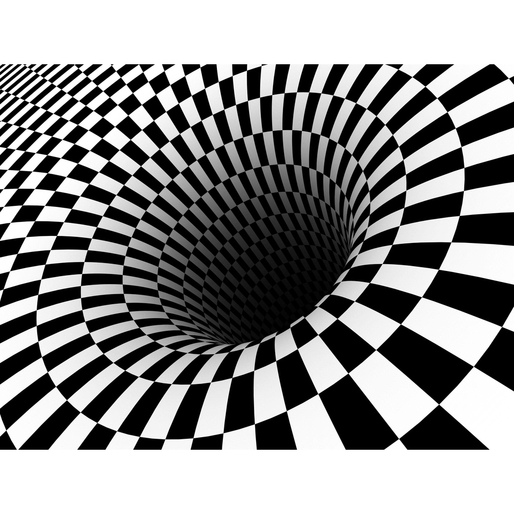 Mouse pad Gamer Área de Ilusão Óptica - Buraco Negro (58 cm x 30 cm)