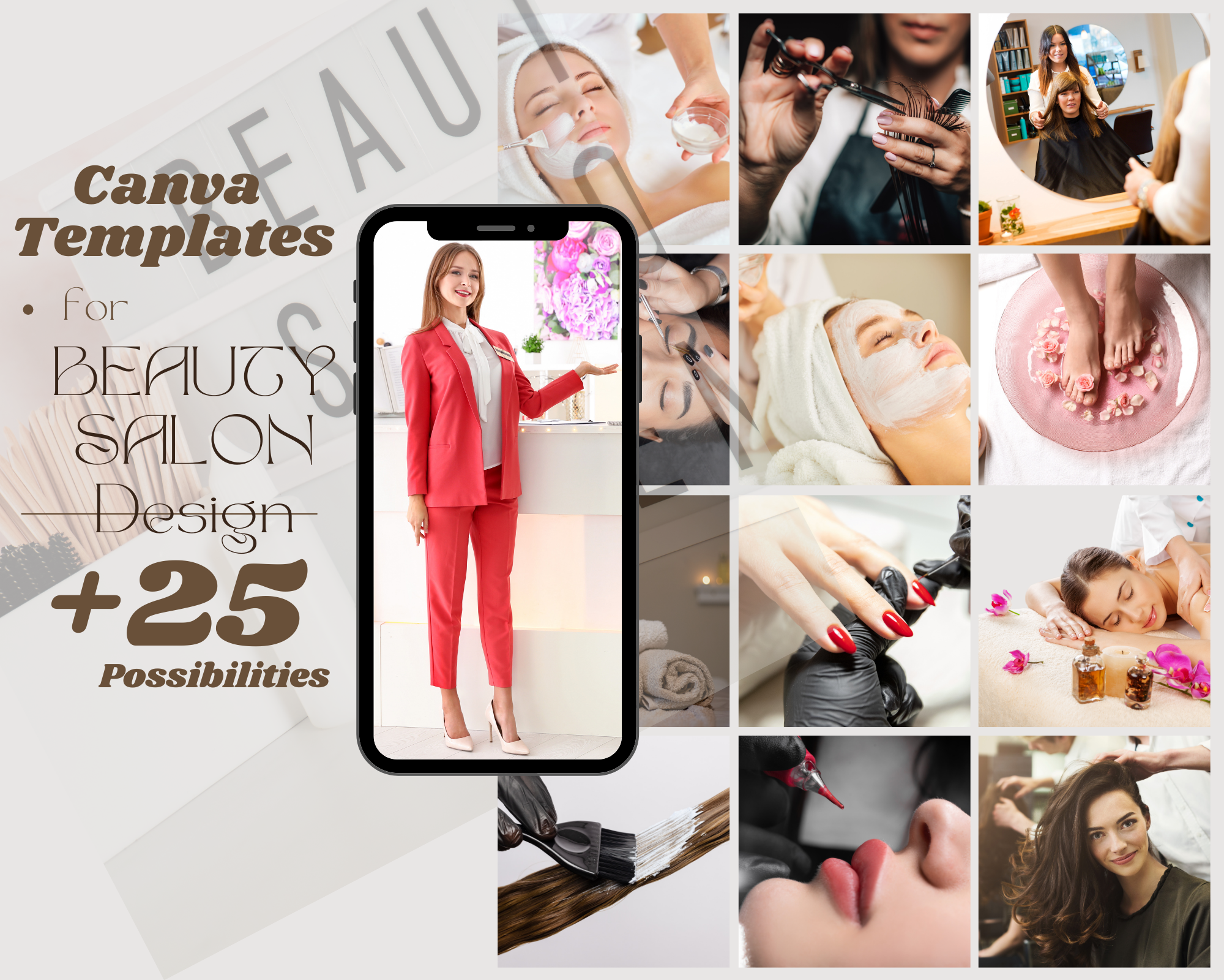 Canva Template beauty salon +25 possibilities