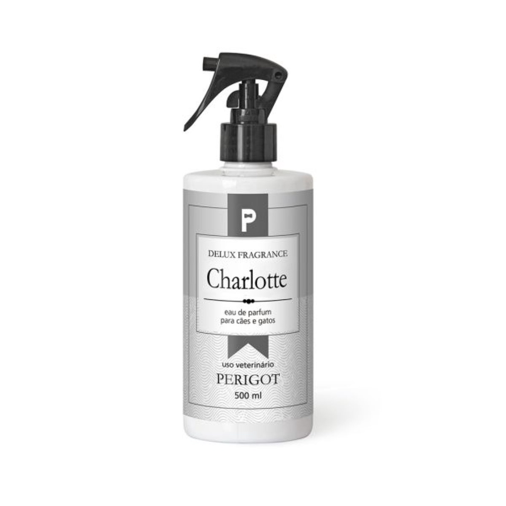 Perfume Alta Fixação Colônia Charlote Delux Perigot 500ml para Cães e Gatos