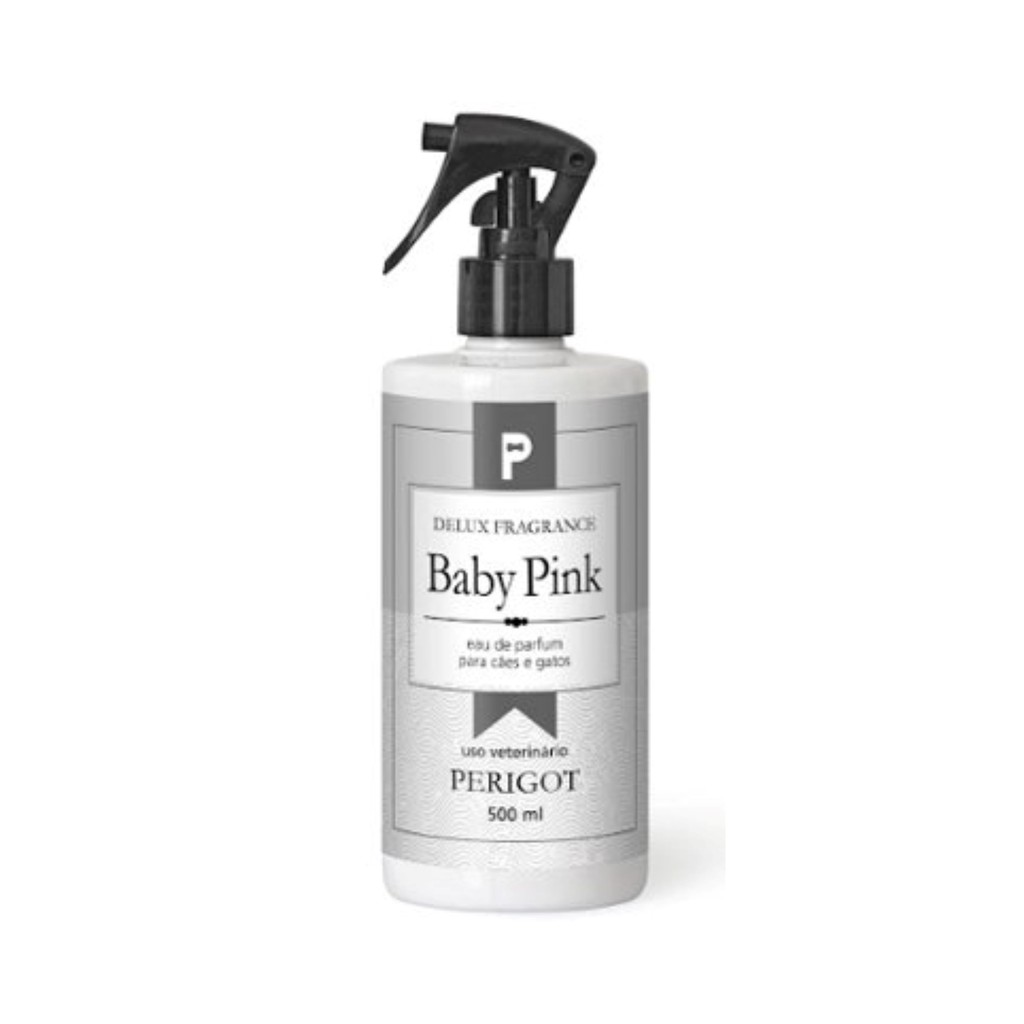 Perfume Alta Fixação Colônia Baby Pink Delux Perigot 500ml para Cães e Gatos