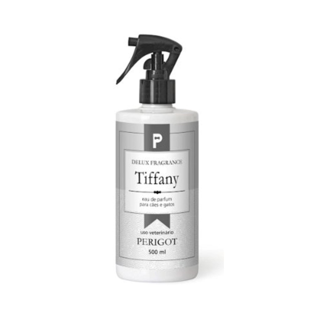 Perfume Alta Fixação Colônia Tiffany Delux Perigot 500ml para Cães e Gatos