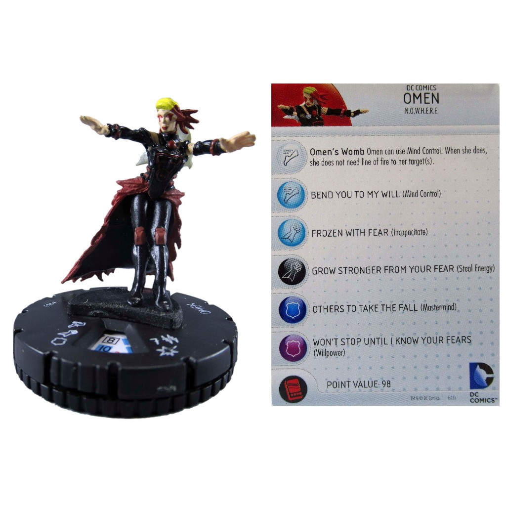 Miniatura Heroclix Omen 053 com card N.O.W.H.E.R.E