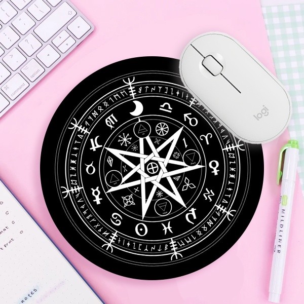 Mouse Pad Wicca Símbolos Magic