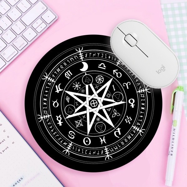 Mouse Pad Wicca Símbolos Magic