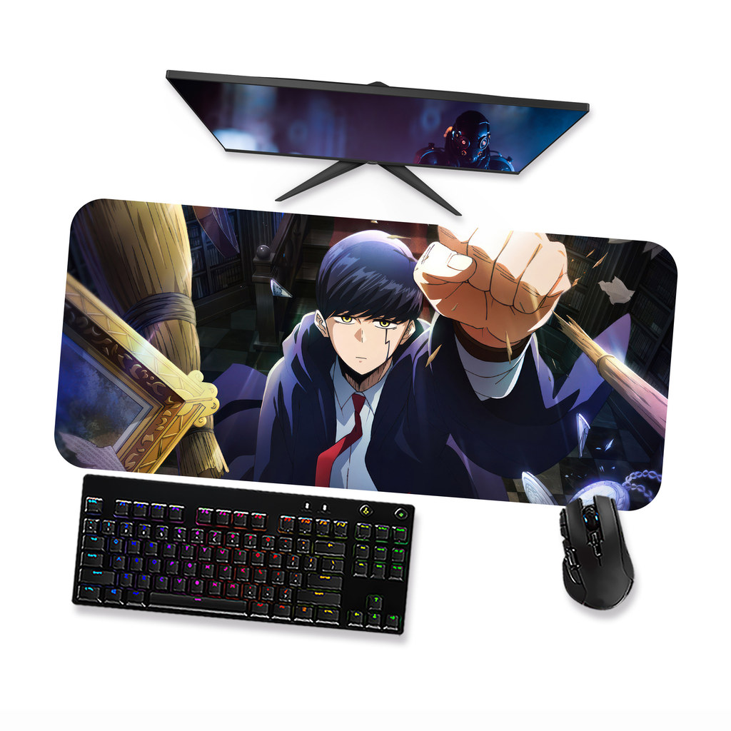 Mousepad Mashle Magic And Muscles Mash Burnedead  Gamer Grande 90x40 70x30 Speed Antiderrapante Borda Costurada OP4