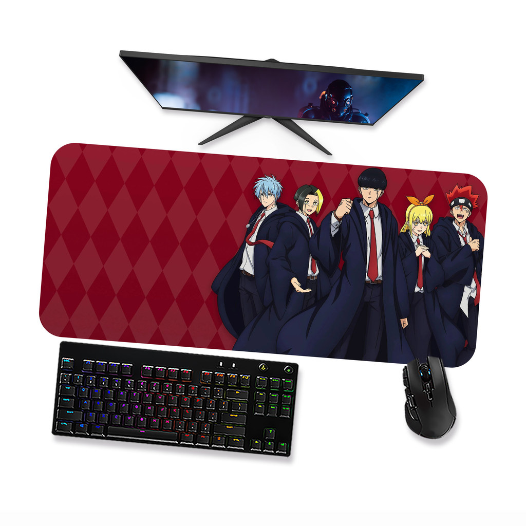 Mousepad Magic And Muscles Personagens  Gamer Grande 90x40 70x30 Speed Antiderrapante Borda Costurada OP2