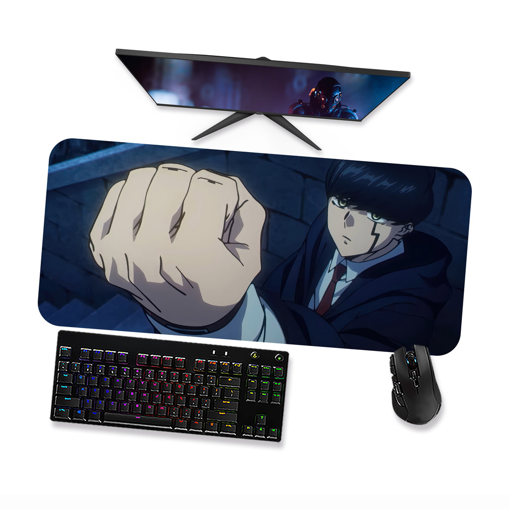 Mousepad Mashle Magic And Muscles Mash Burnedead  Gamer Grande 90x40 70x30 Speed Antiderrapante Borda Costurada OP1