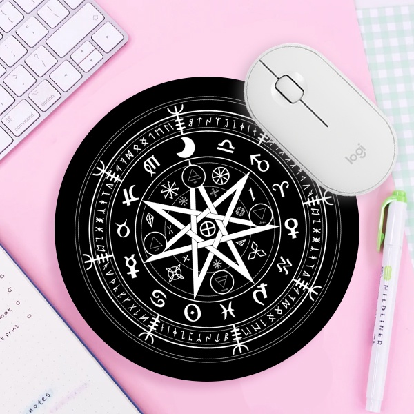 Mouse Pad Wicca Símbolos Magic Mystic