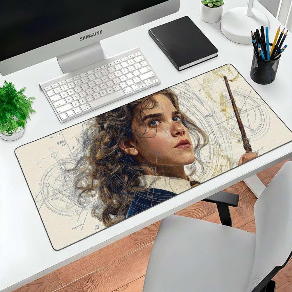 Mousepad Hermione Granger Harry Potter 80x30 Grande Gamer Geek Antiderrapante Magic