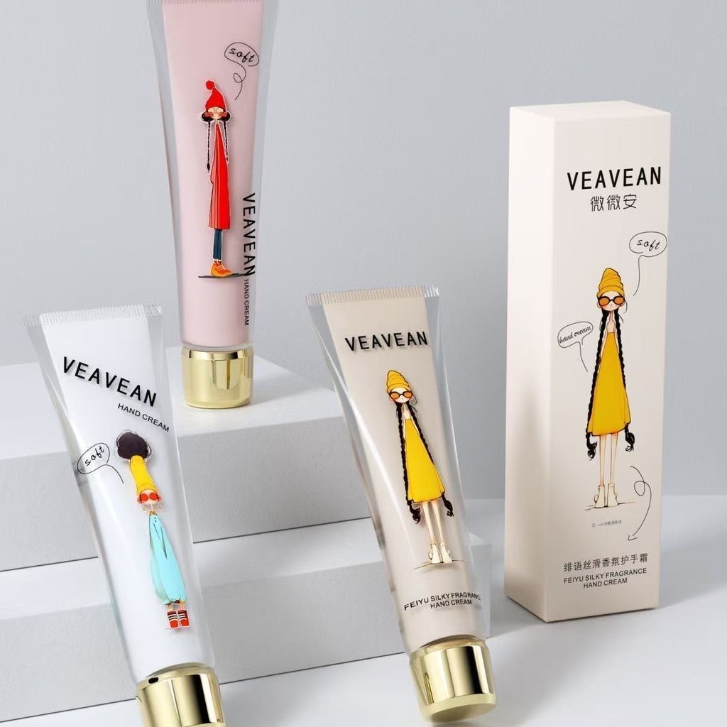 Wei'an Feiyu Fragrância Sedosa Tubo Duplo Creme para as Mãos Hidratante Estudante Refrescante Hidratante Hidratante Oleo