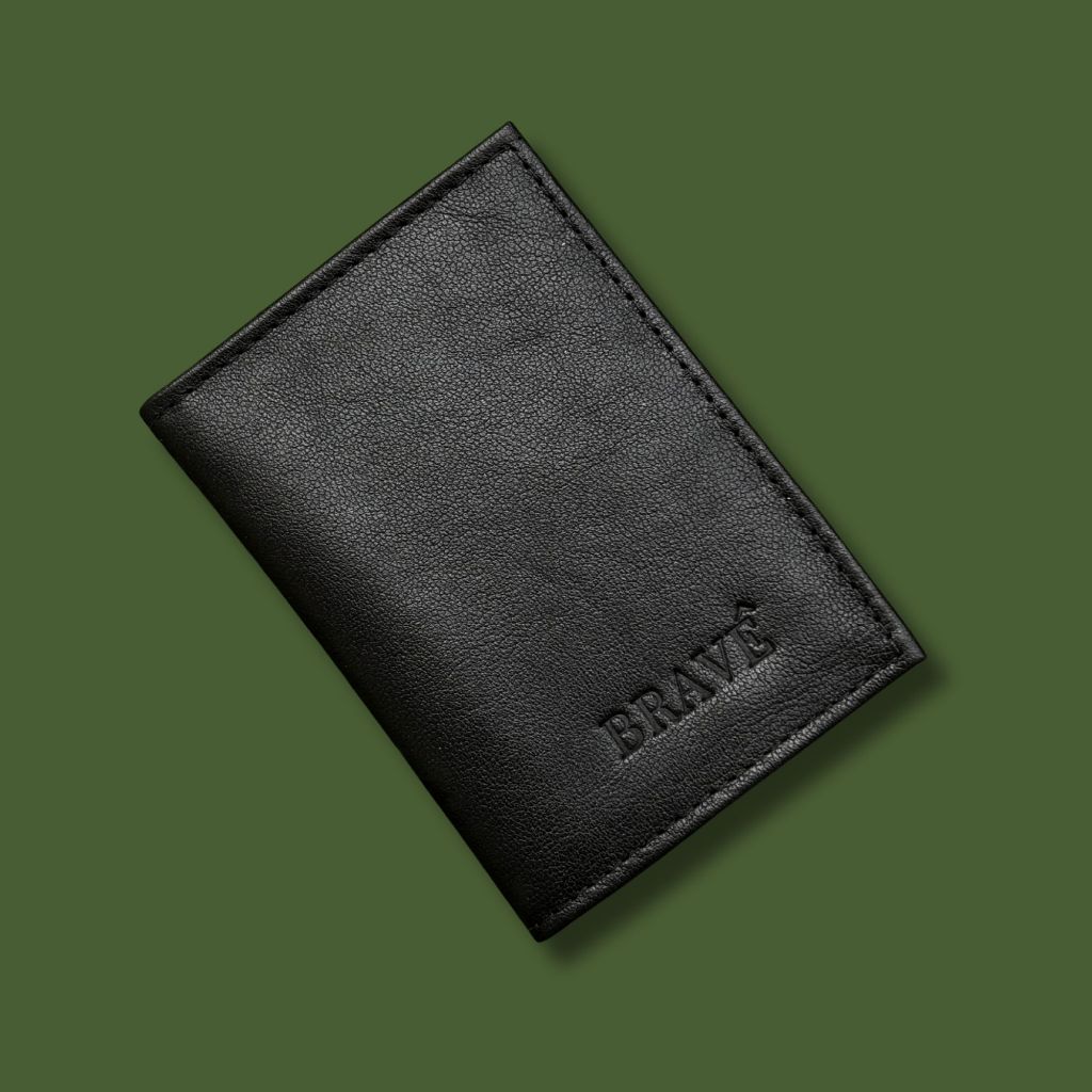 Carteira Masculina Vertical Ultra-Fina Porta-Documentos e Cartão Pequeno