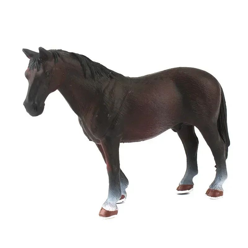 Mini Figura de Cavalo Oco Plástico Fazenda, Simulação Modelo de Ação Animação