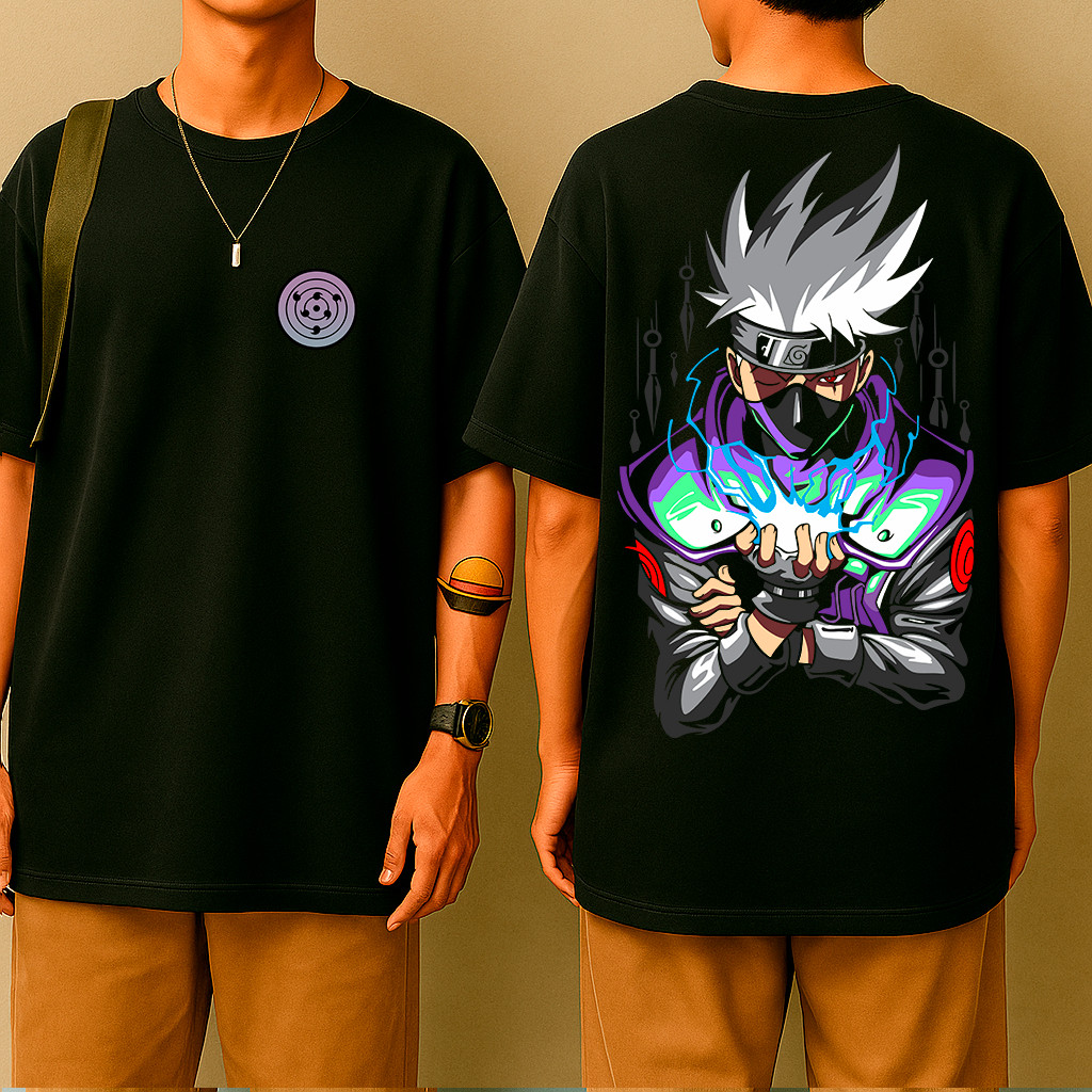 Camiseta Oversized Ninja Copiador Kakashi | Anime Ninja, Geek, Otaku Unissex, Naruto, Kakashi