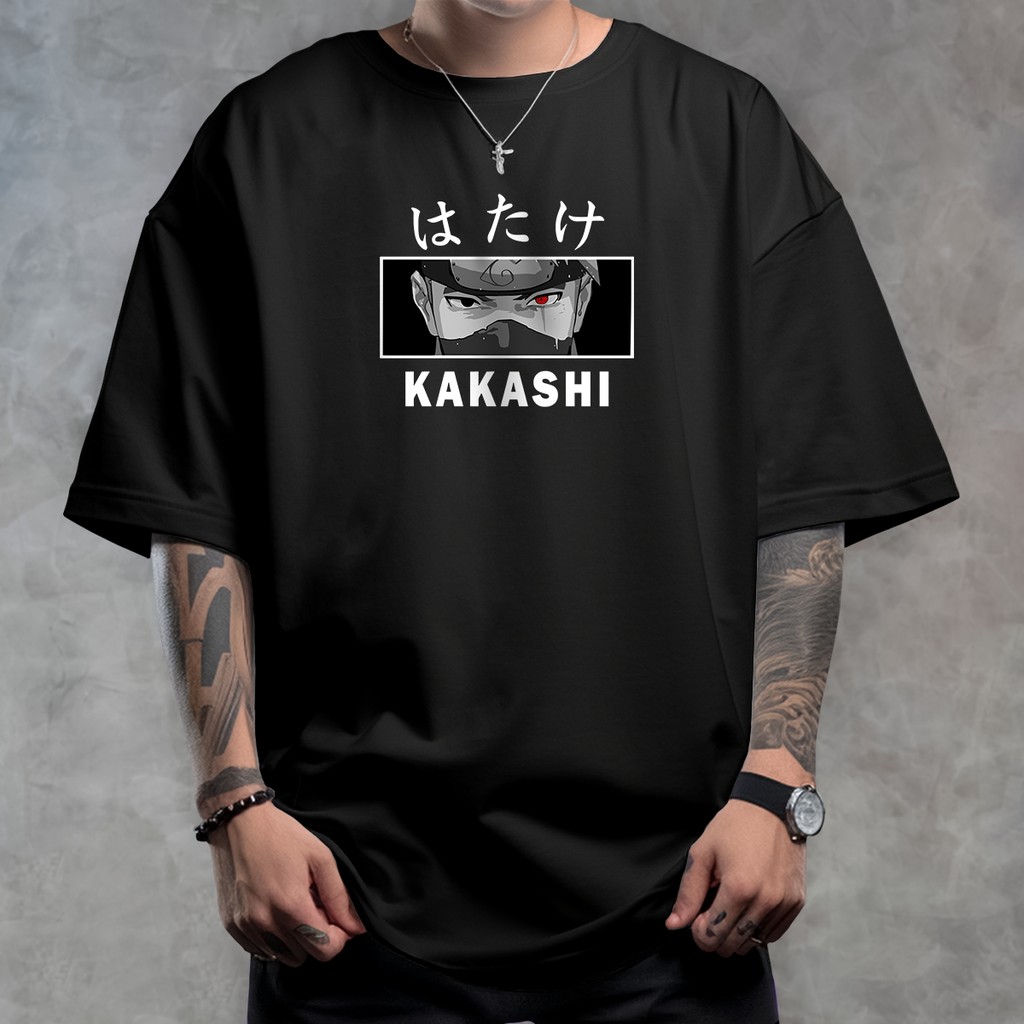 Camiseta Masculina 100% Algodão Estampada Naruto Shippuden Kakashi