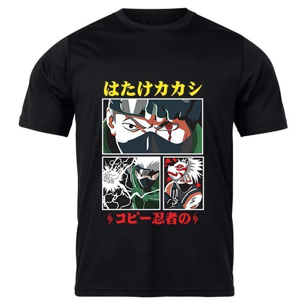 Camiseta Masculina Kakashi Hatake Anime Naruto
