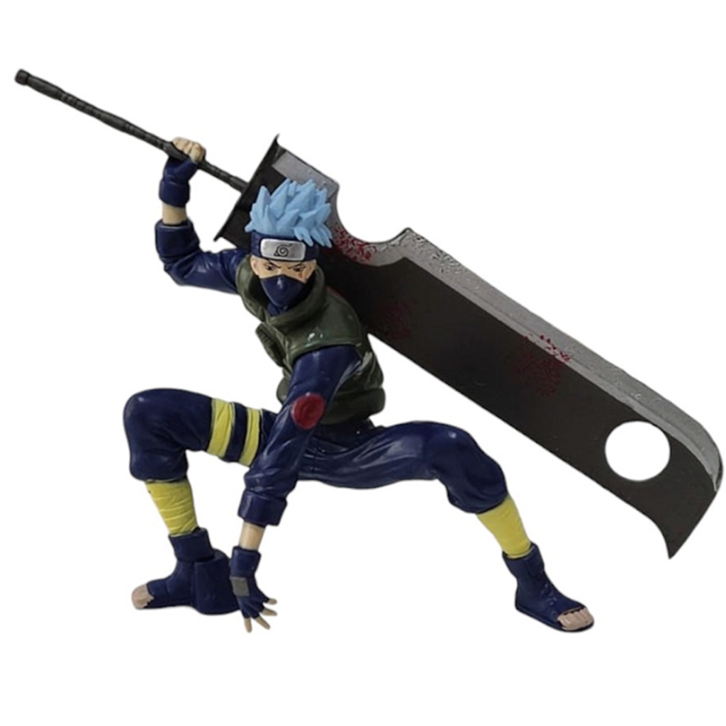Estátua Figura De Ação Do Anime Naruto Personagem Kakashi Hatake Com A Espada Do Zabuza