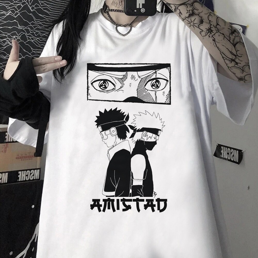 Camiseta Oversized Masculina Feminina T-shirt Hatake kakashi Naruto Unissex