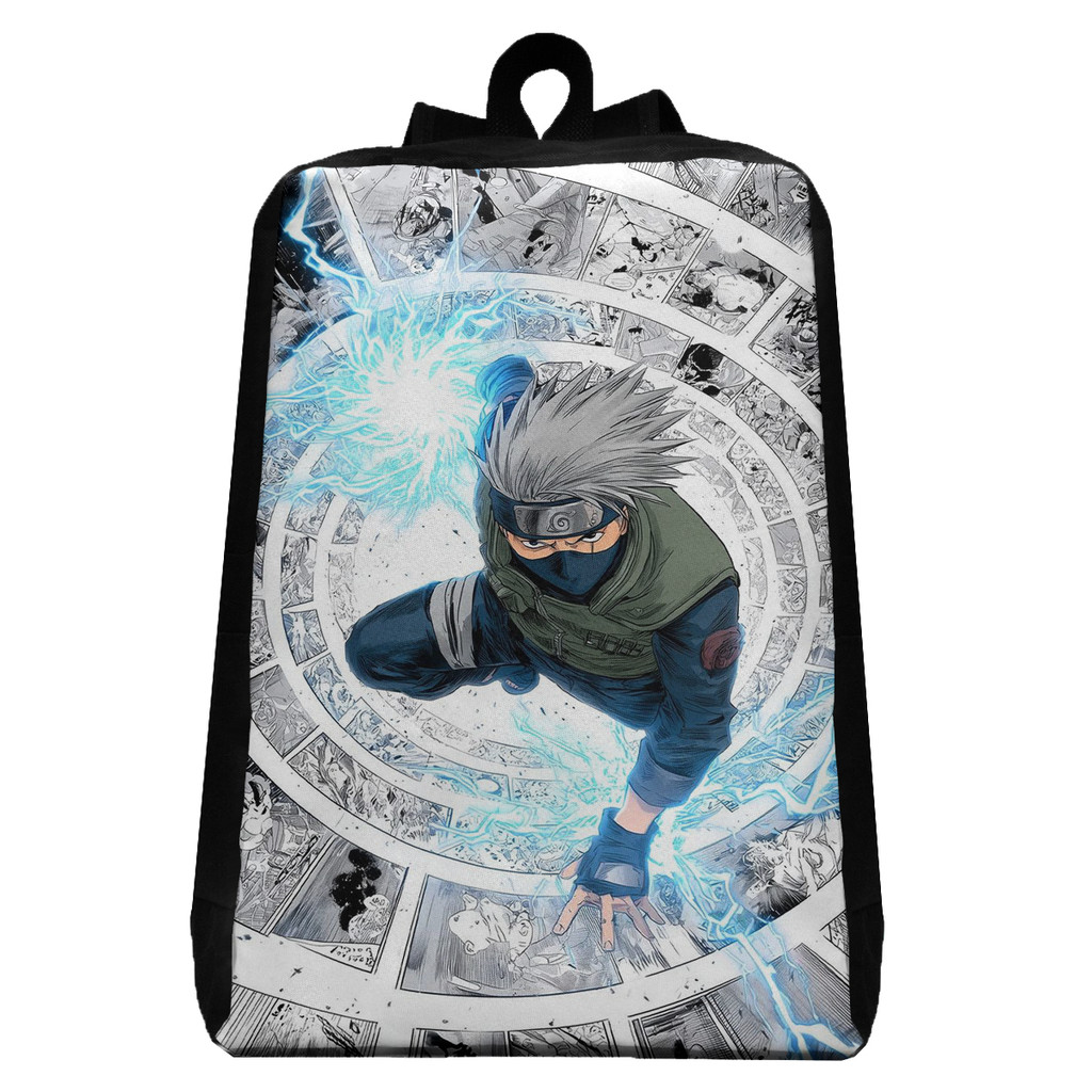 Mochila Kakashi Hatake Naruto Shippuden Chidori Anime Manga Infantil e Juvenil Volta às Aulas Escolar