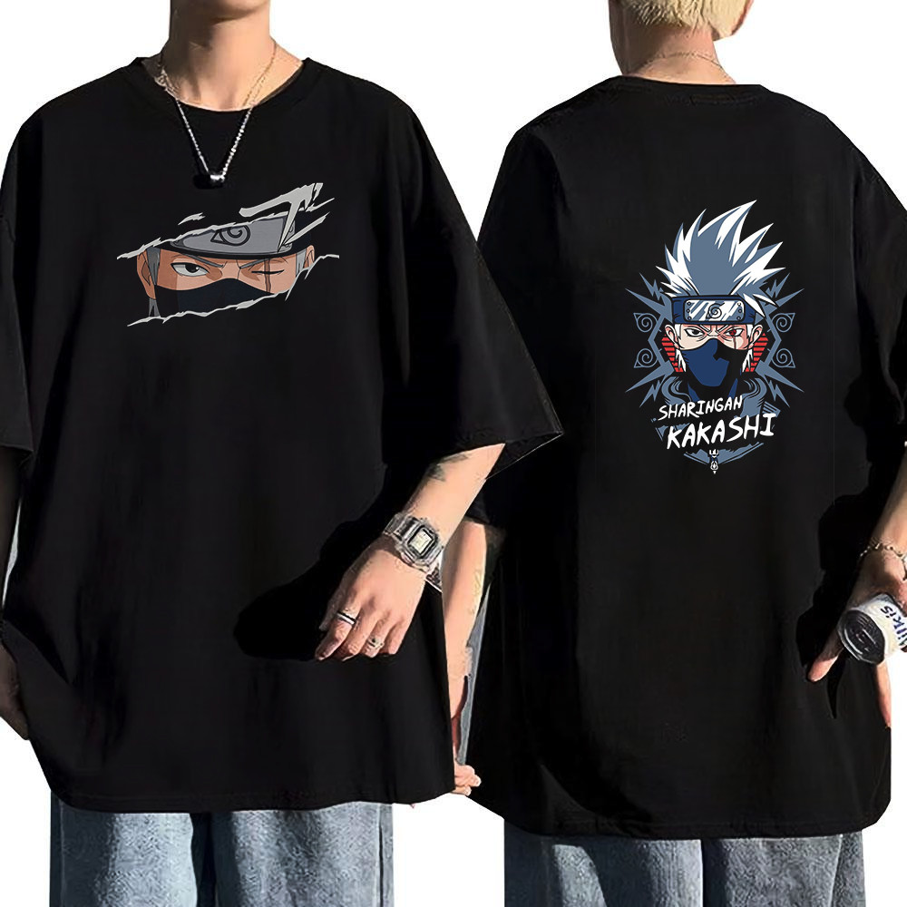 Camiseta Masculina Feminina Kakashi Hatake Sharingan Naruto T-shirt Unissex Streetwear Envio Imediato