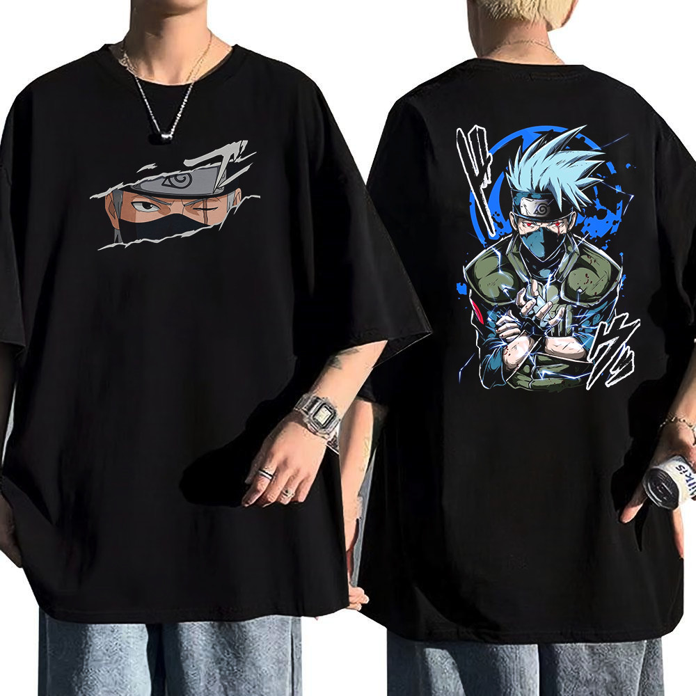 Camiseta Masculina Feminina Kakashi Hatake Arte Grafite Naruto T-shirt Unissex Streetwear Envio Imediato