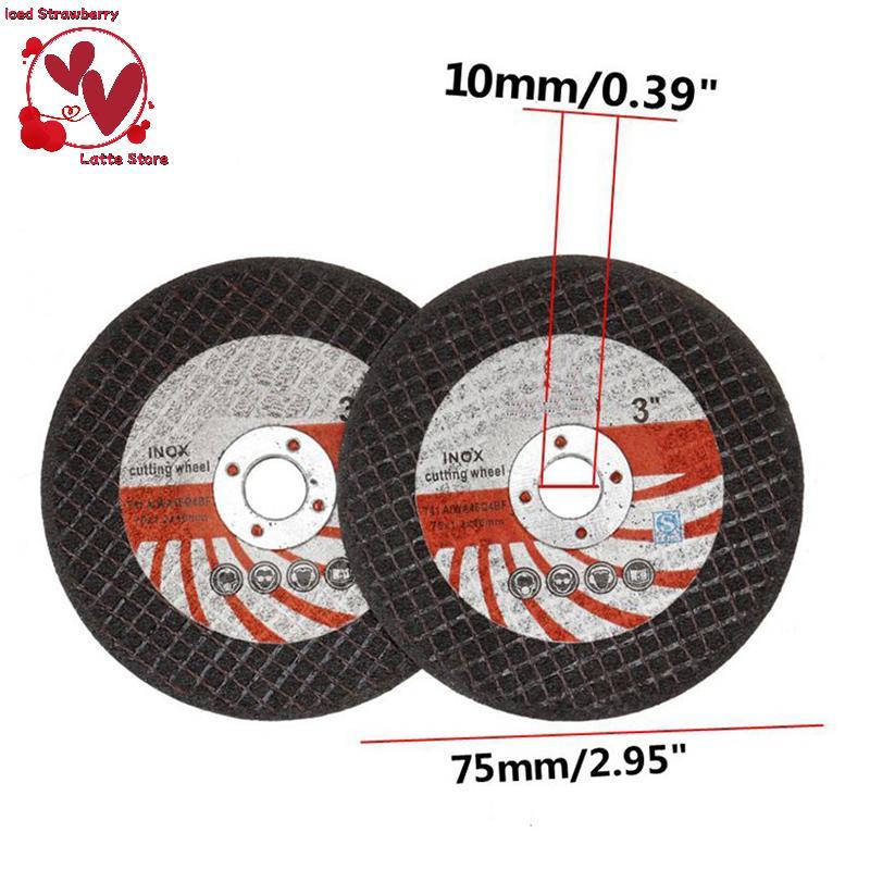 Beautyus 5pcs 3 Polegadas 75 * 1.2 * 10 Furos Mini Disco De Corte Lixa De Resina Circular 75mm Para Rebarbadora Broca De