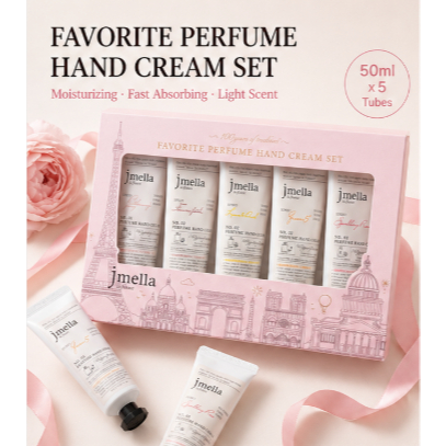 Conjunto De Creme Para As Mãos Jmella Perfume 5pcs 50ml Mini