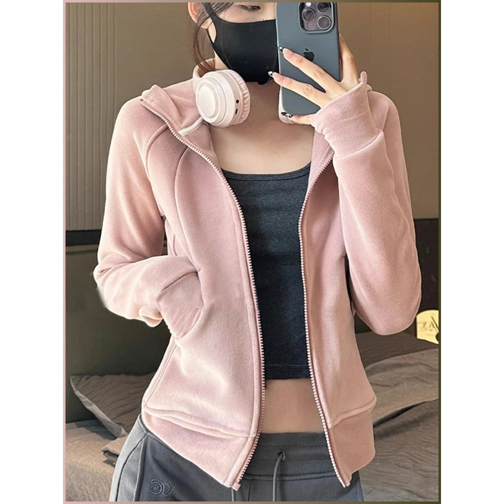 Fleece Jacket Tactile Comfort Jacket Slimming Slim Detailed Highlights Thickening Elegance Variety