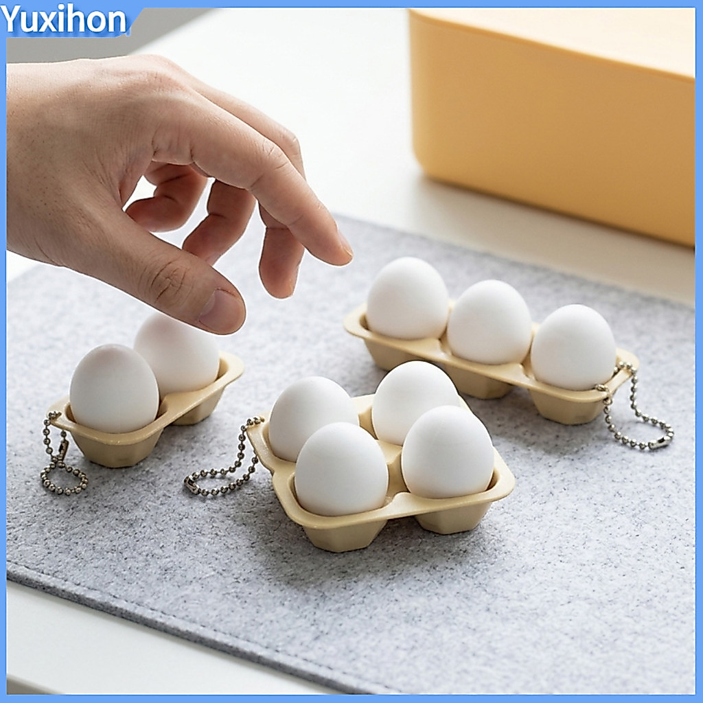 Tactile Sensory Toy 3d Printed Egg Clicker Portable 2/3/4-egg Tray Fidget Stress Relief Button with Bead Chain Perfect D