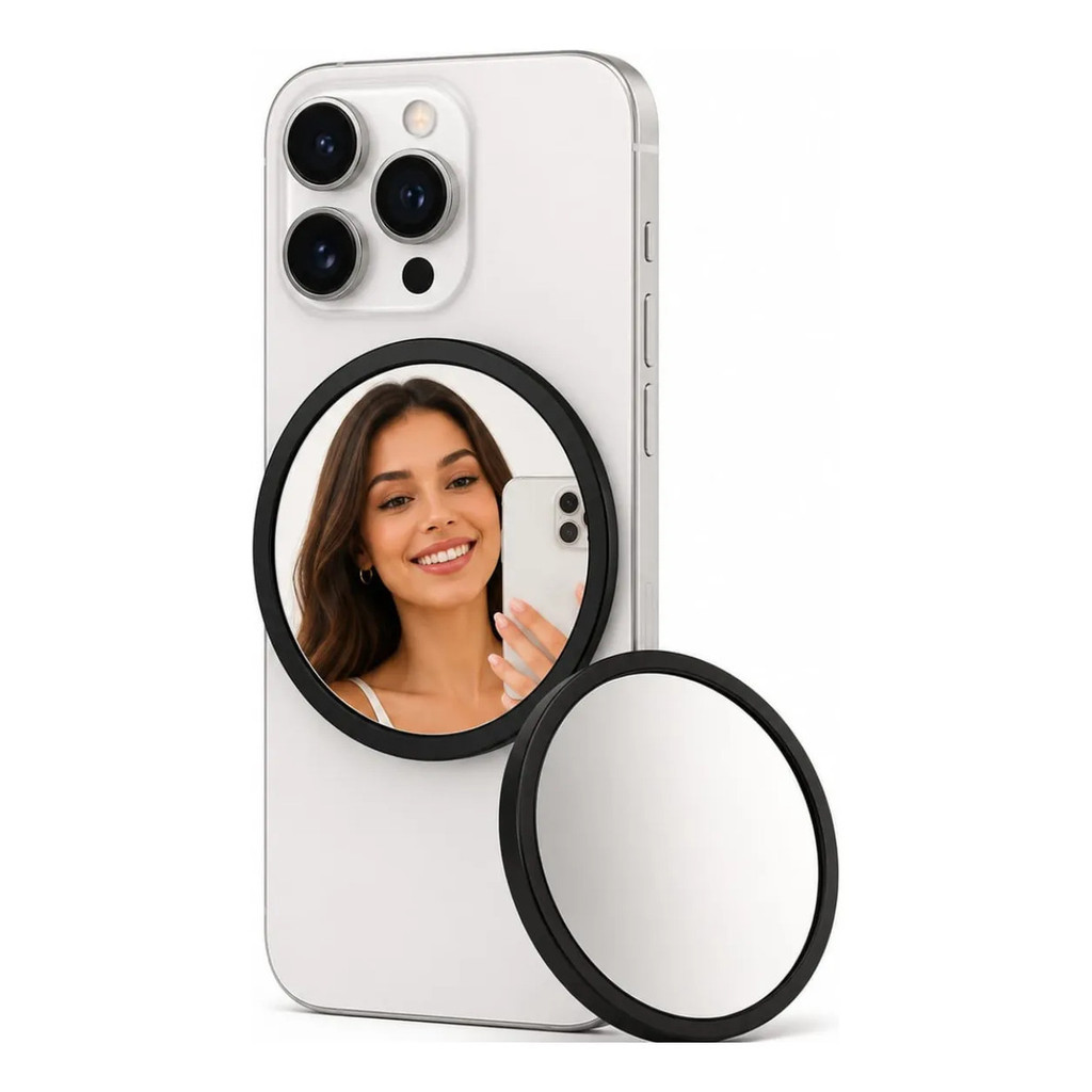 Espelho Magnético Para Celular Smartphone Iphone Premium Selfie Fotos e Vídeos Ímã Fixa Forte