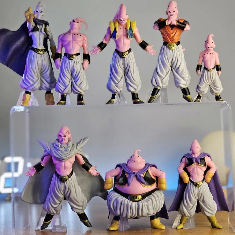 Boneco Majin Boo Bu Dragon Ball Miniatura Todas as Transformações do Buu Anime
