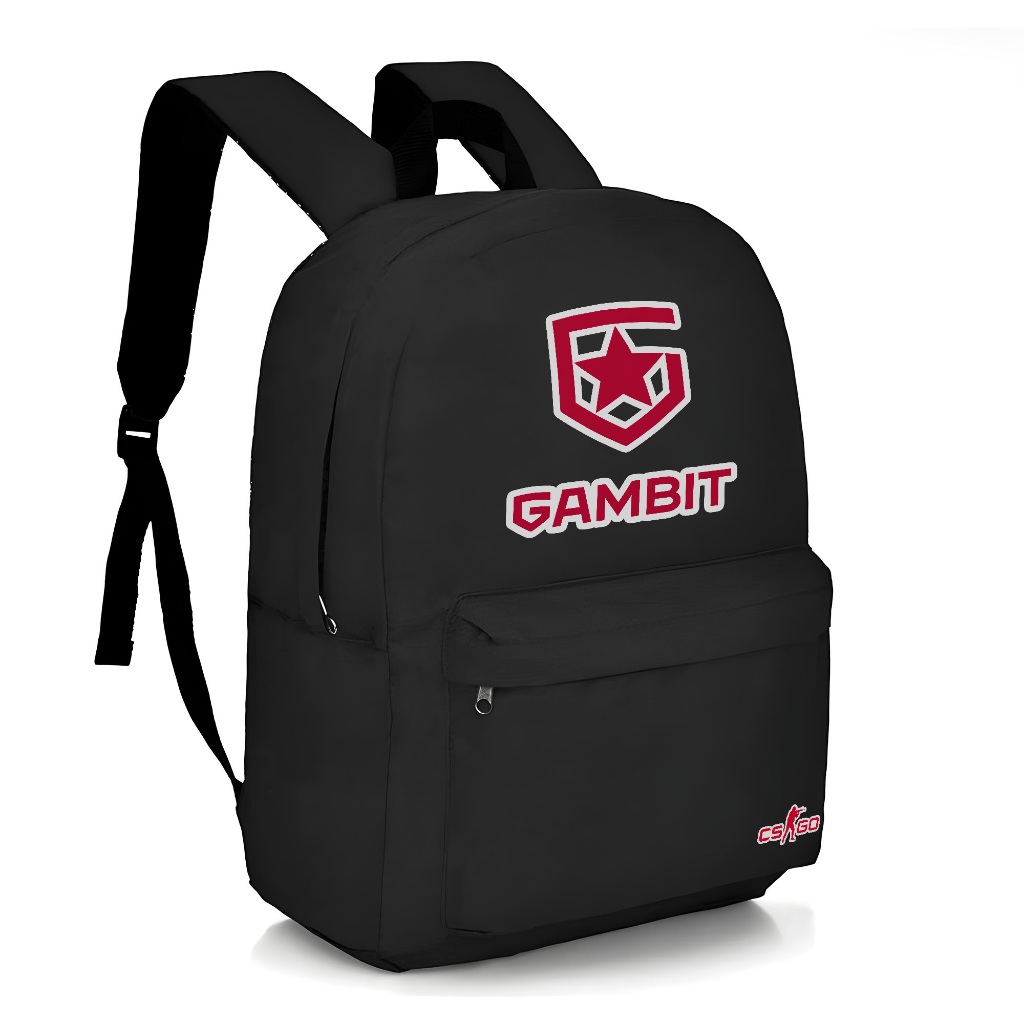 Mochila Escolar Infantil Animes Filmes Jogos Volta as Aulas Bolsa Unissex Estampada CS GO Gambit