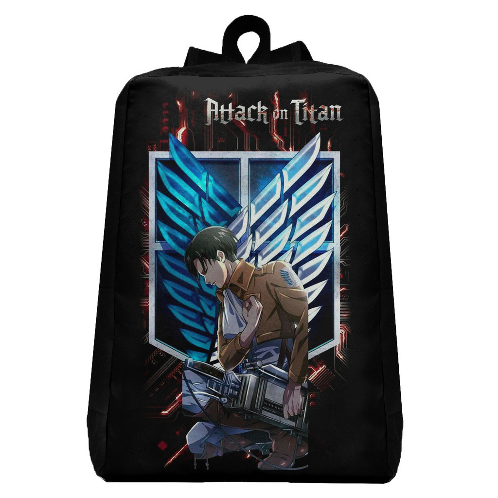 Mochila Attack on Titan Levi Anime Infantil Unissex Volta as Aulas Bolsa de Costa Escolar