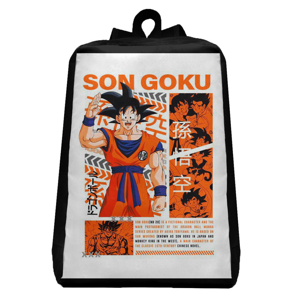 Mochila Anime Dragon Ball Z Son Goku Menina e Menino Infantil Volta as aulas