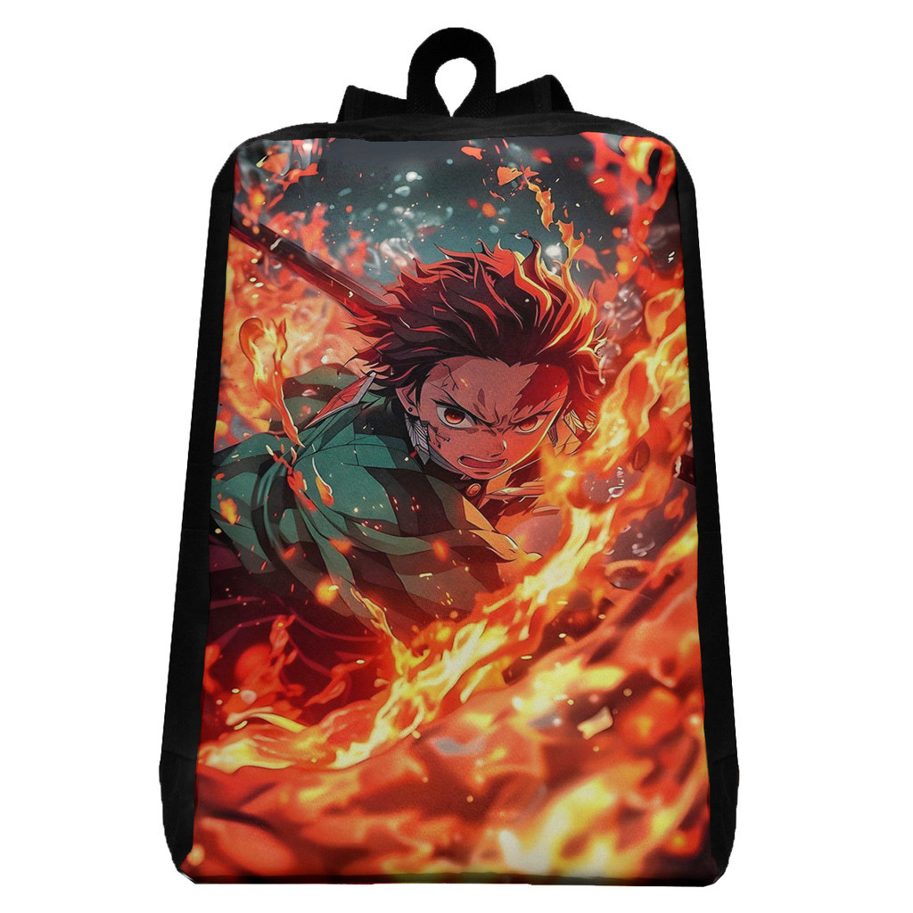 Mochila Anime Tanjiro Demon Slayer Menina e Menino Infantil Volta as aulas