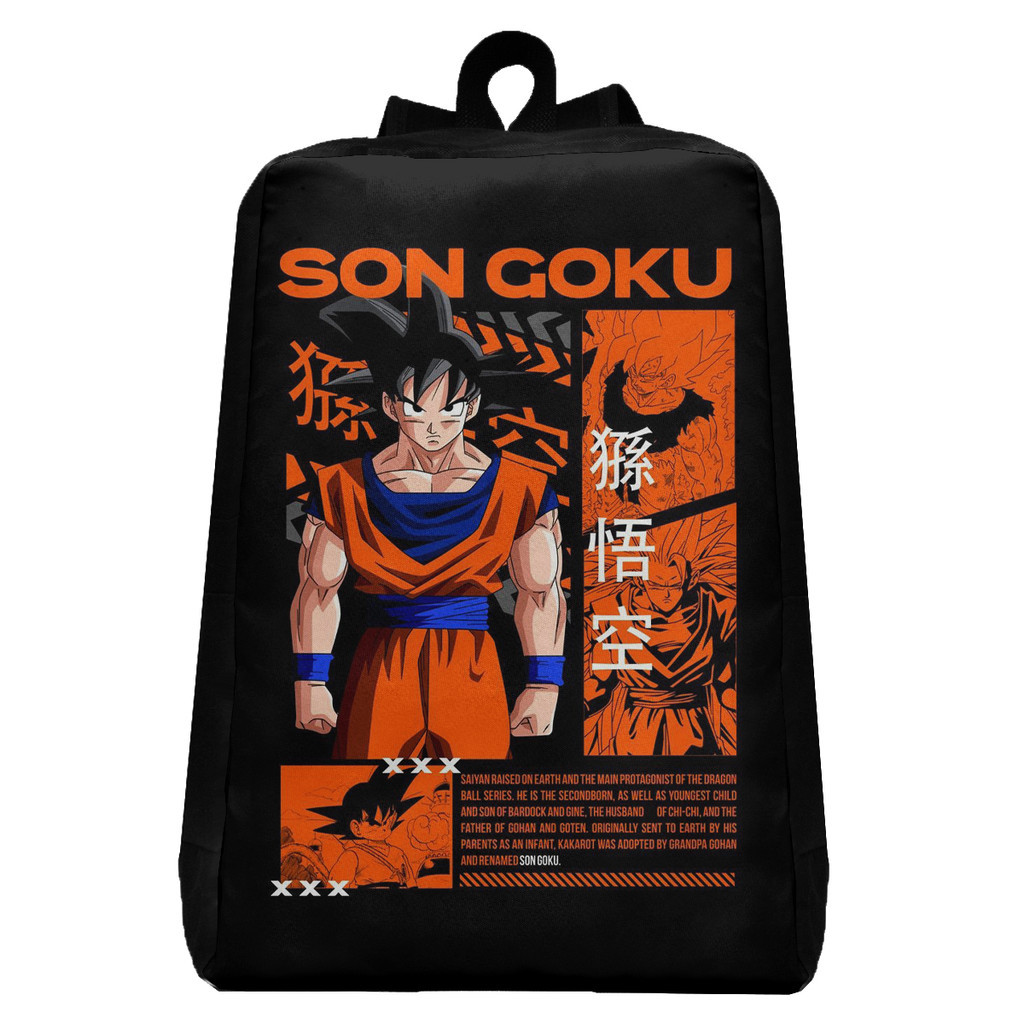 Mochila Anime Son Goku Dragon Ball Menina e Menino Infantil Volta as aulas