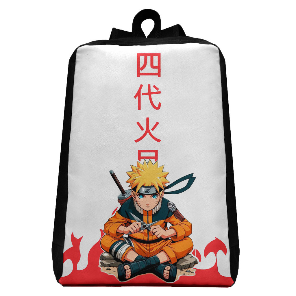 Mochila Anime Naruto Uzumaki Menina e Menino Infantil Volta as aulas