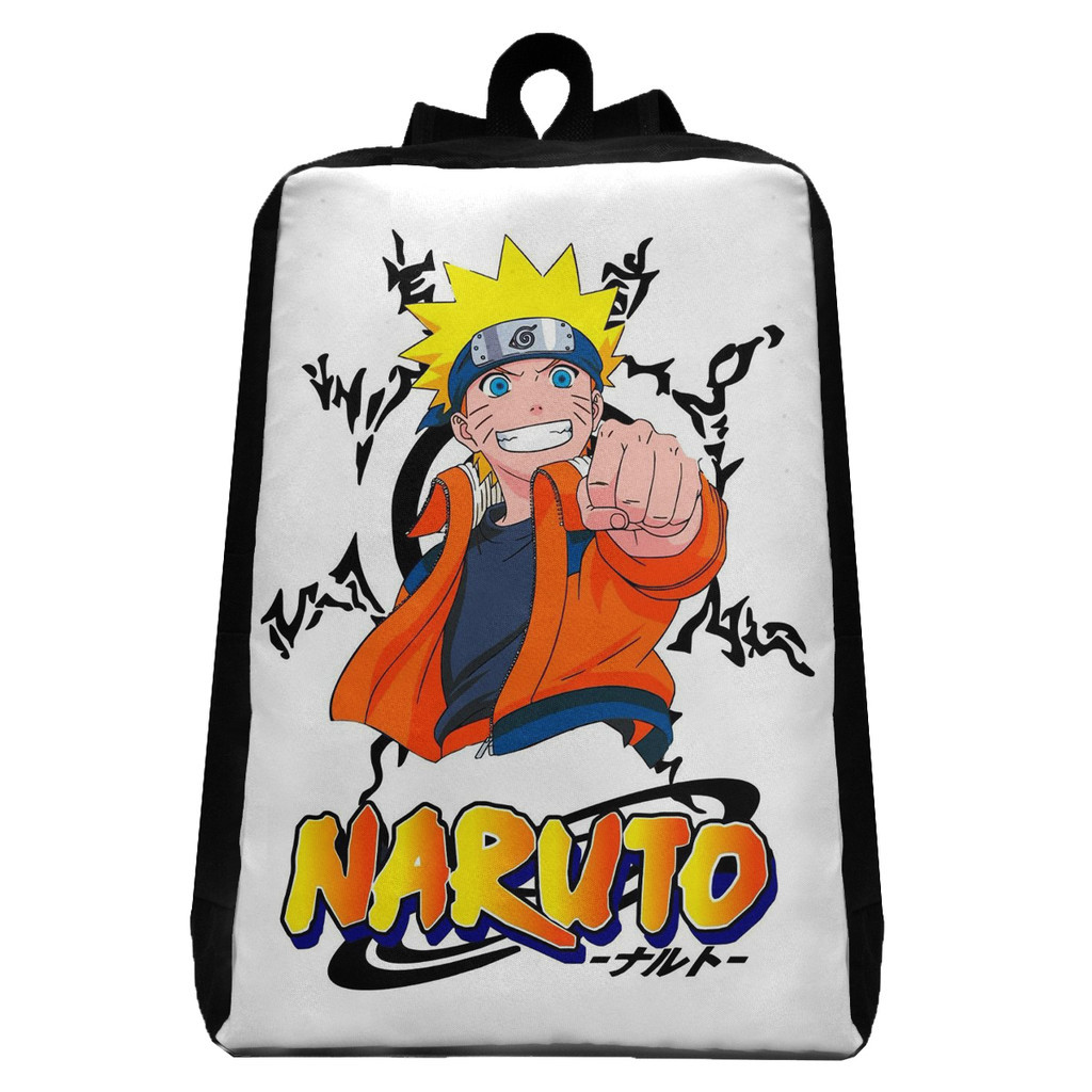 Mochila Anime Naruto Uzumaki jutsu Menina e Menino Infantil Volta as aulas