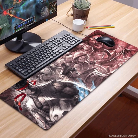 Mouse Pad Gamer Grande Speed Desk Mat para Teclado e Mouse Estampado Personagem Desenho Envio Imediato