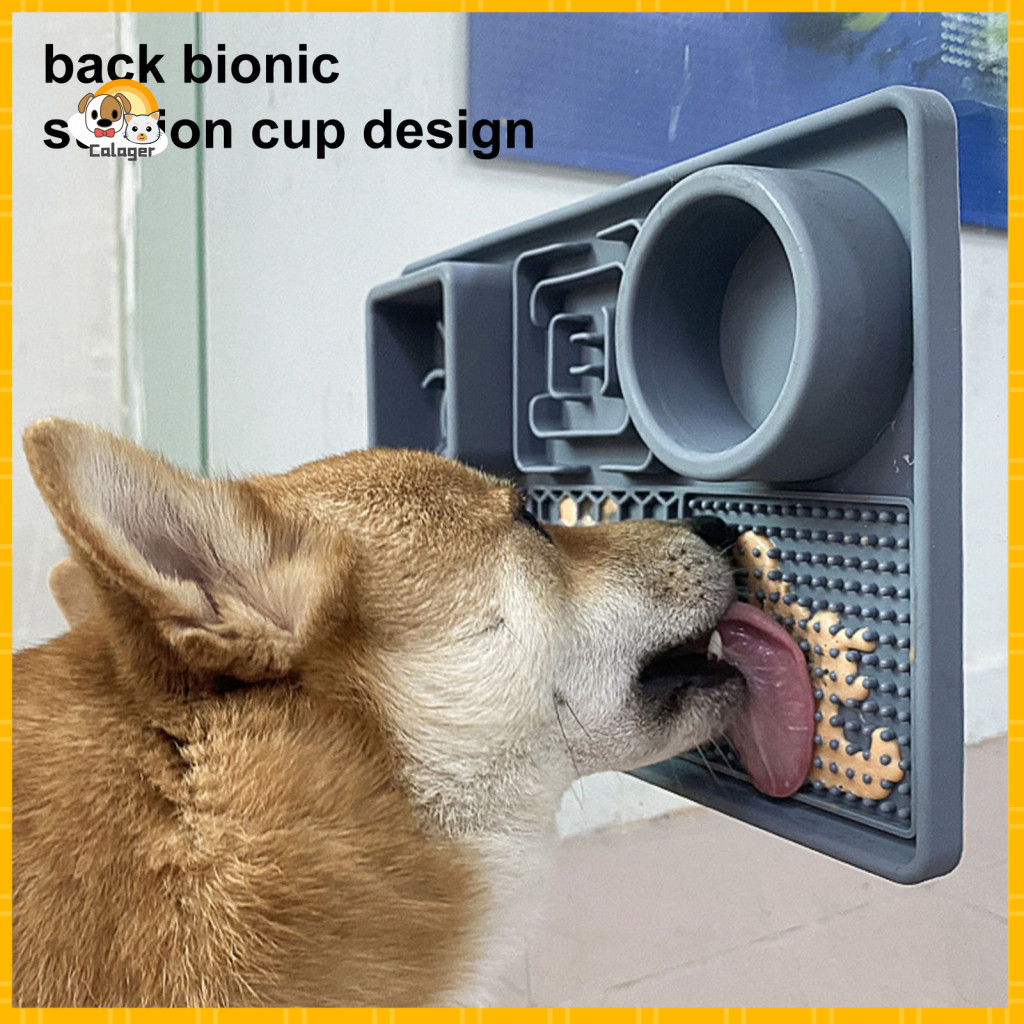 Pet Toy Slows Down Eating Speed for Pets Slow Food Bowl with Suction Cups – Grade Silicone Licking Mat to Promote Dige