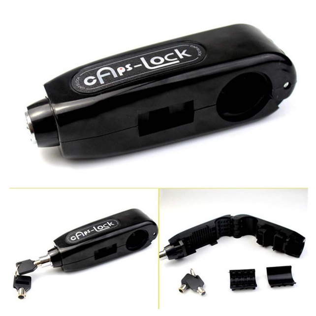 Trava Manete Anti-furto Universal Caps Lock Para Guidão De Moto