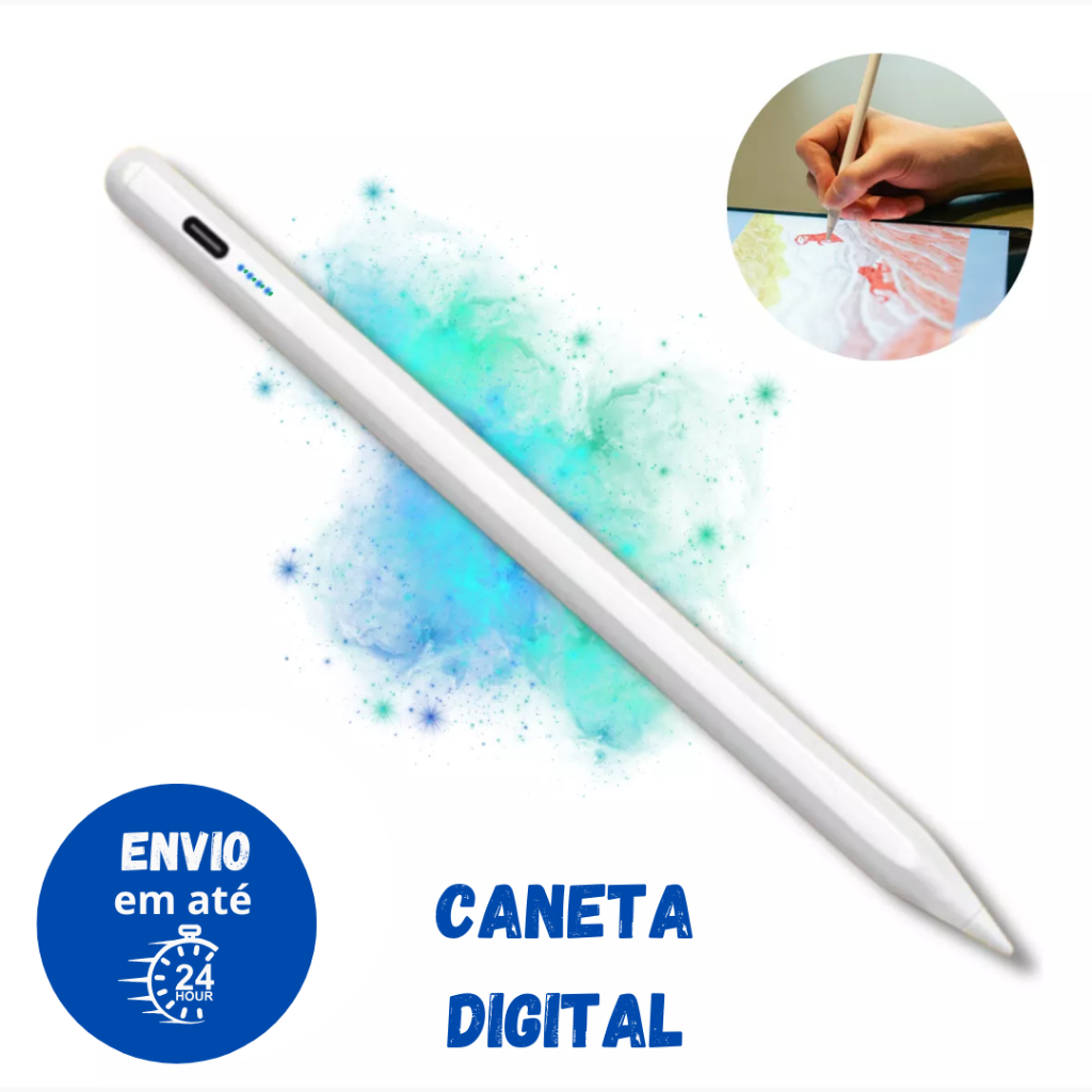 Caneta Stylus Touch Magnética para iPad, Tablet e Celular Alta Precisão Universal