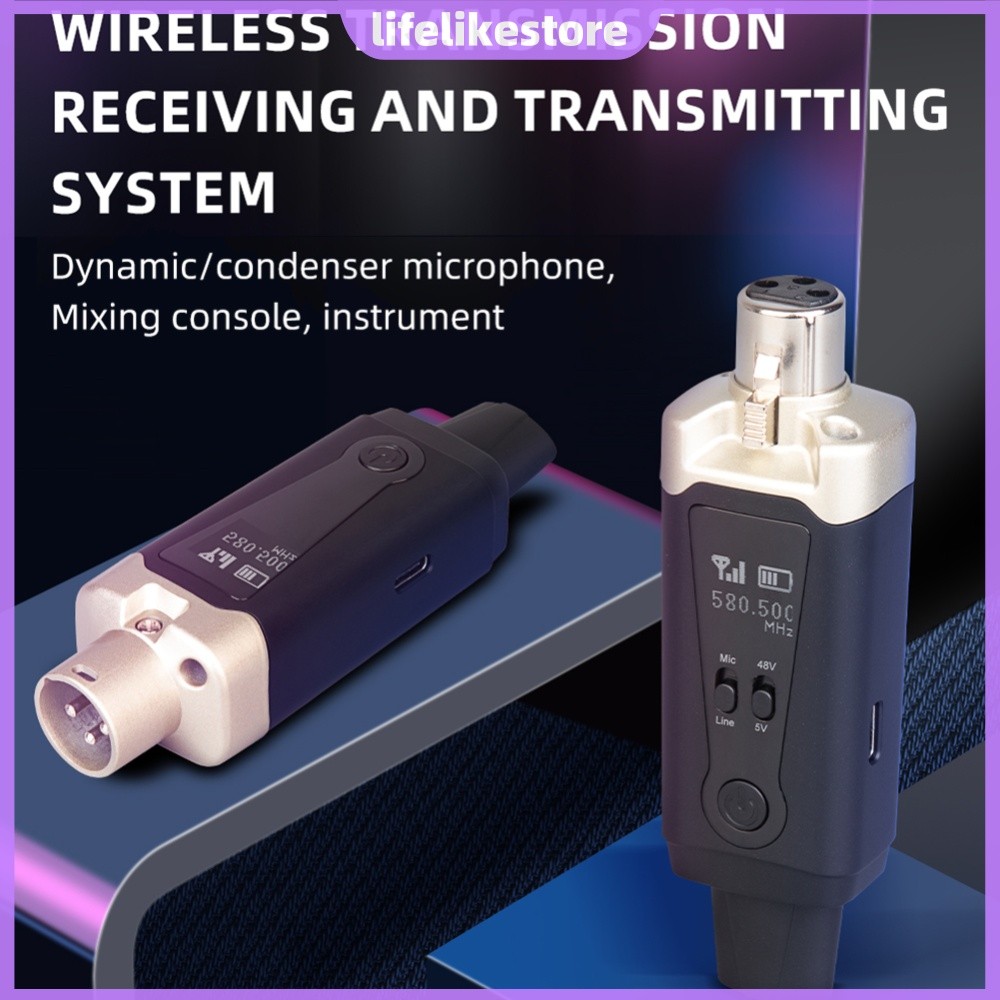 Kit Receptor Transmissor Sem Fio UHF Tela HD De 1000mAh [lifelikestore.br]