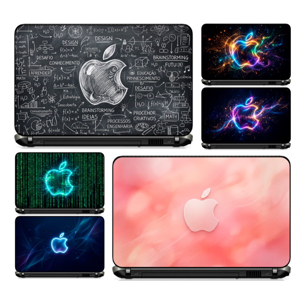 Adesivo Personalizado Skin Pelicula Notebook Macbook Tablet Apple [ 001 ]  Logo Simbolo Maca Mac