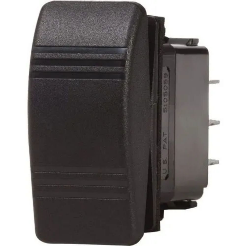 Botão Interruptor Momentâneo Preto 3 Pinos 12V 24V