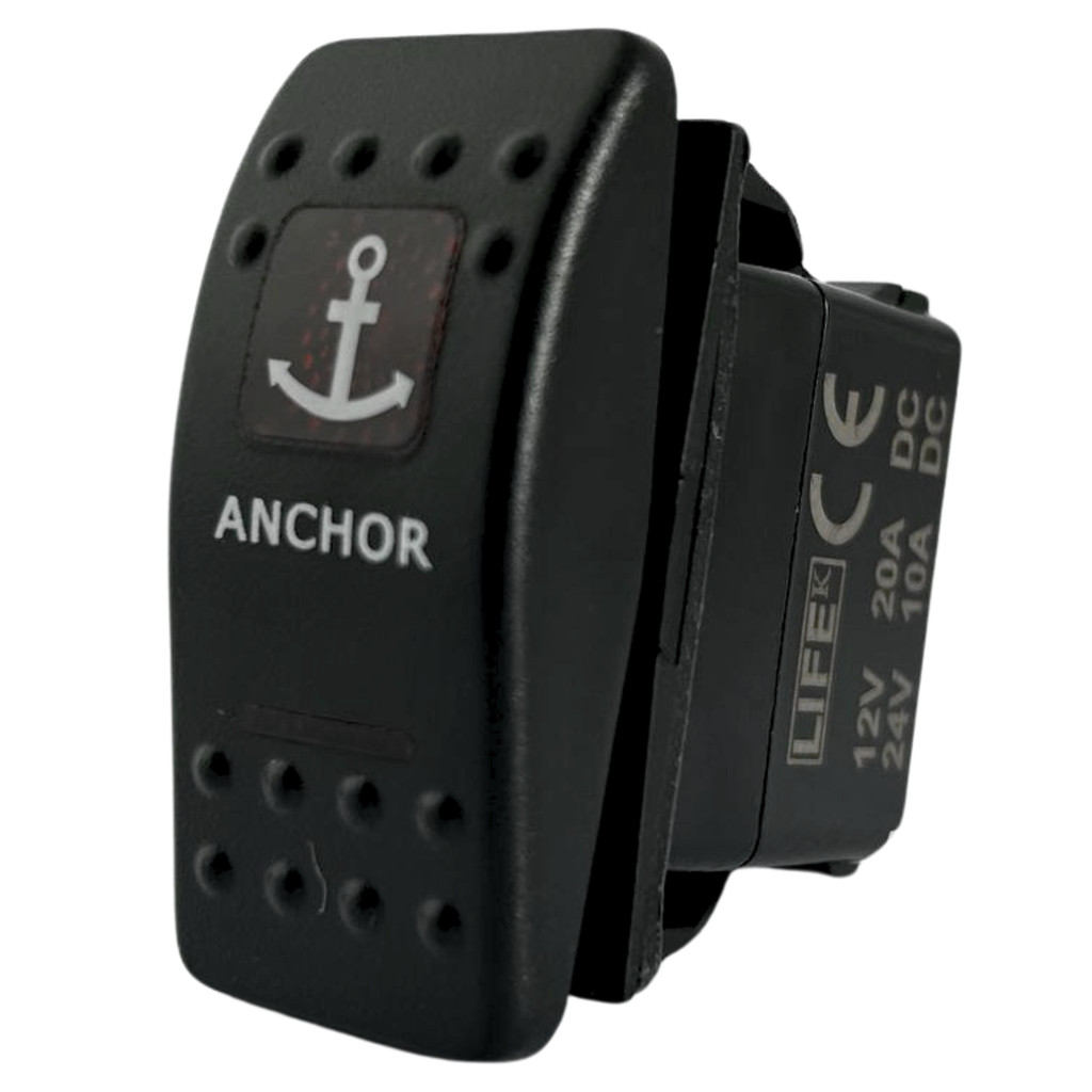 Interruptor Momentâneo (On)-Off-(On) A6 -2 Led Vermelho