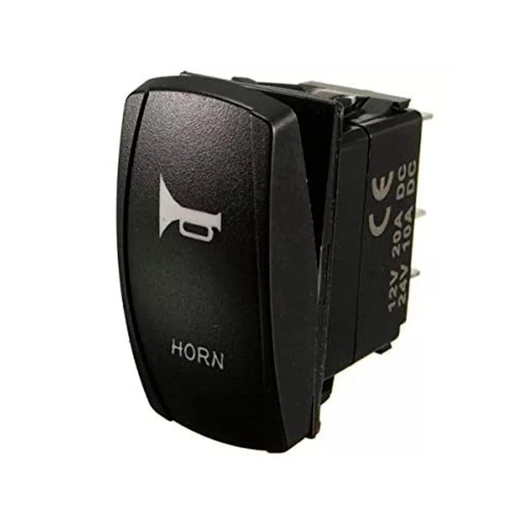 Botão Buzina (Horn) Off-Momentâneo 12/24v 3 Pinos Barco