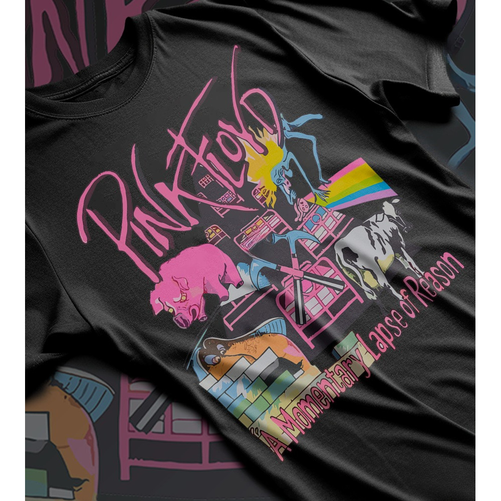 [Camiseta Premium em Algodão Puro]GXG Camiseta Basica Algodao Ou Oversized Pink Floyd A Momentary Lapse Of Reason Álbum