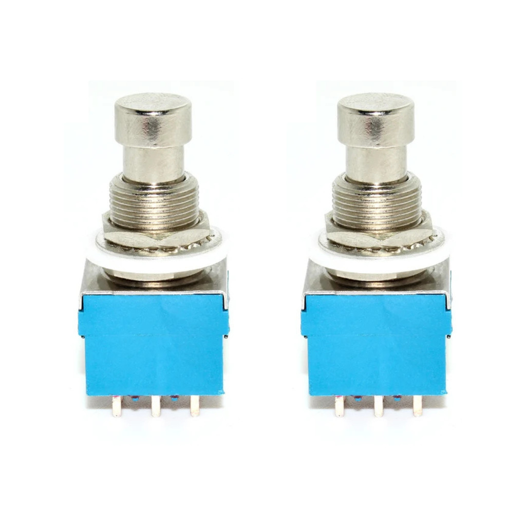 Kit Chave 3PDT Solda PCI 9 Terminais Footswitch Momentâneo